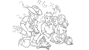 Image from children's colouring book